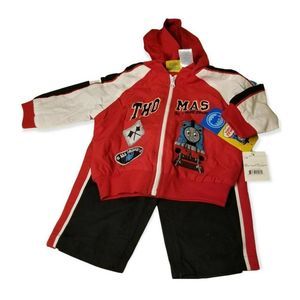 2007 Thomas The Train Jump Suit Track Suit Boy 12 Months Red Black